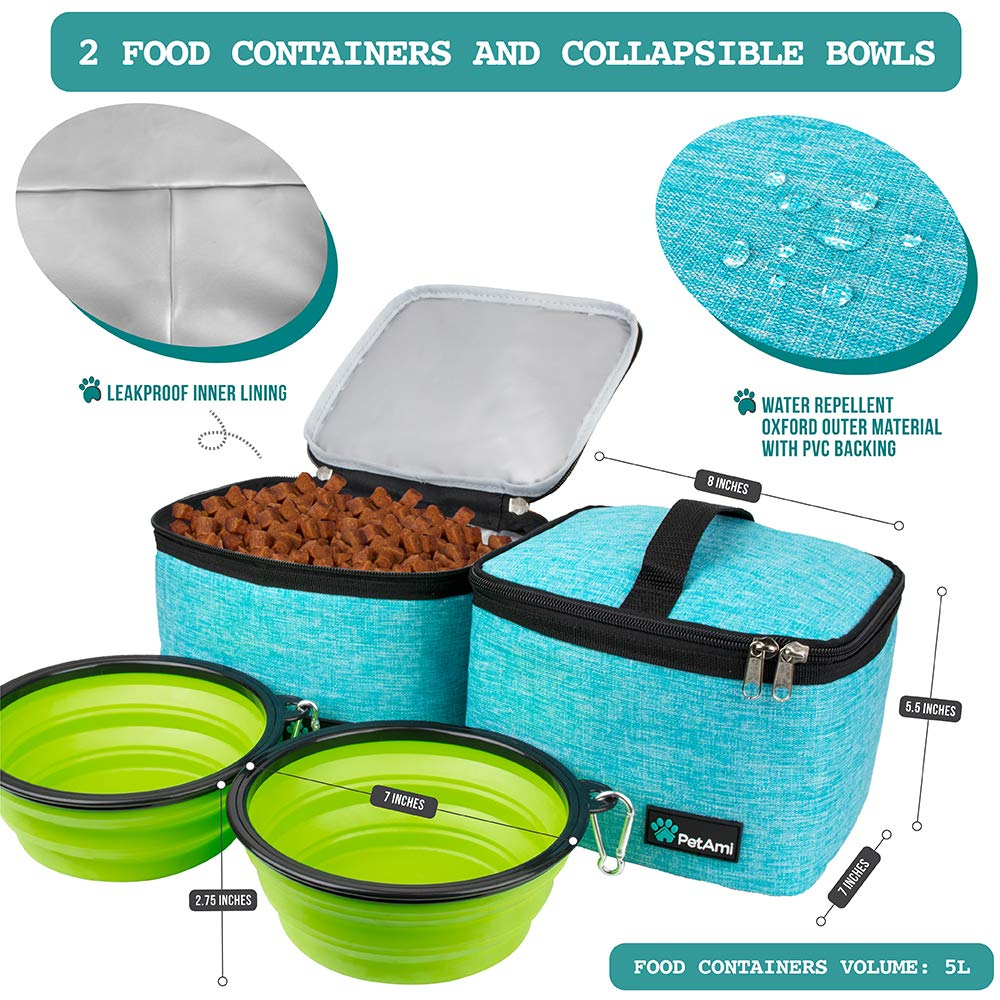 PetAmi collapsible bowls compact travel-ready for pets