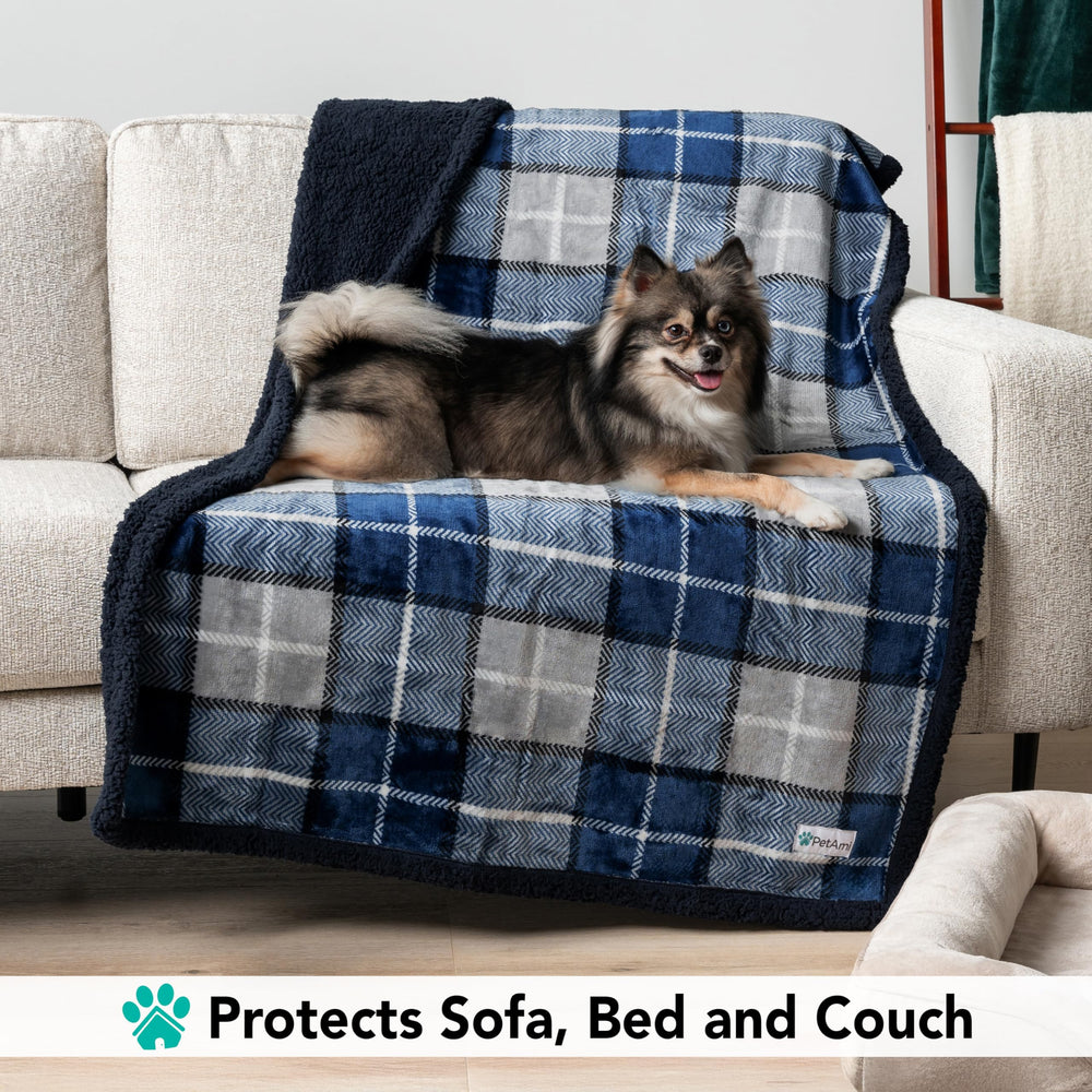 PetAmi couch-protection blanket guards furniture from spills and hair