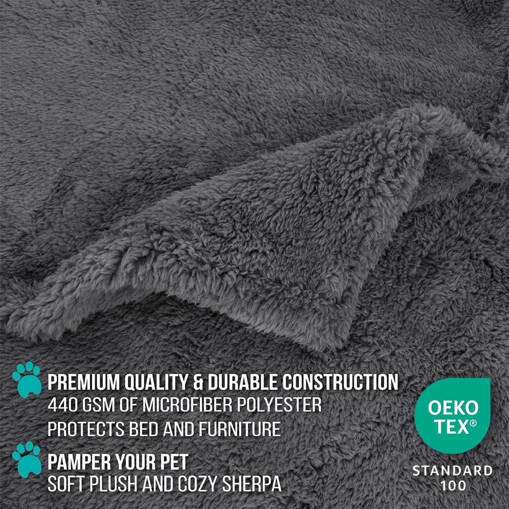 PetAmi dog crate cover blanket used as crate lining for tidy travels.