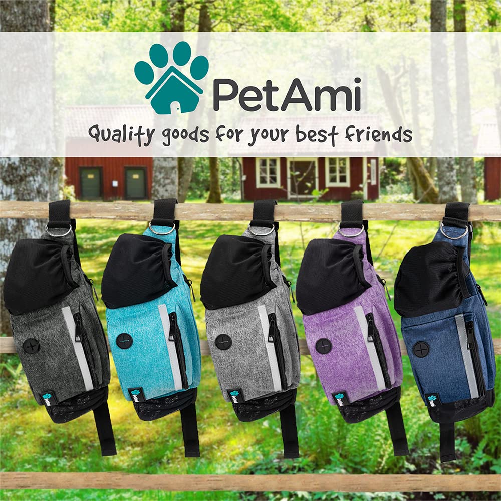 PetAmi dog fanny pack durable 600D polyester for outdoor use.