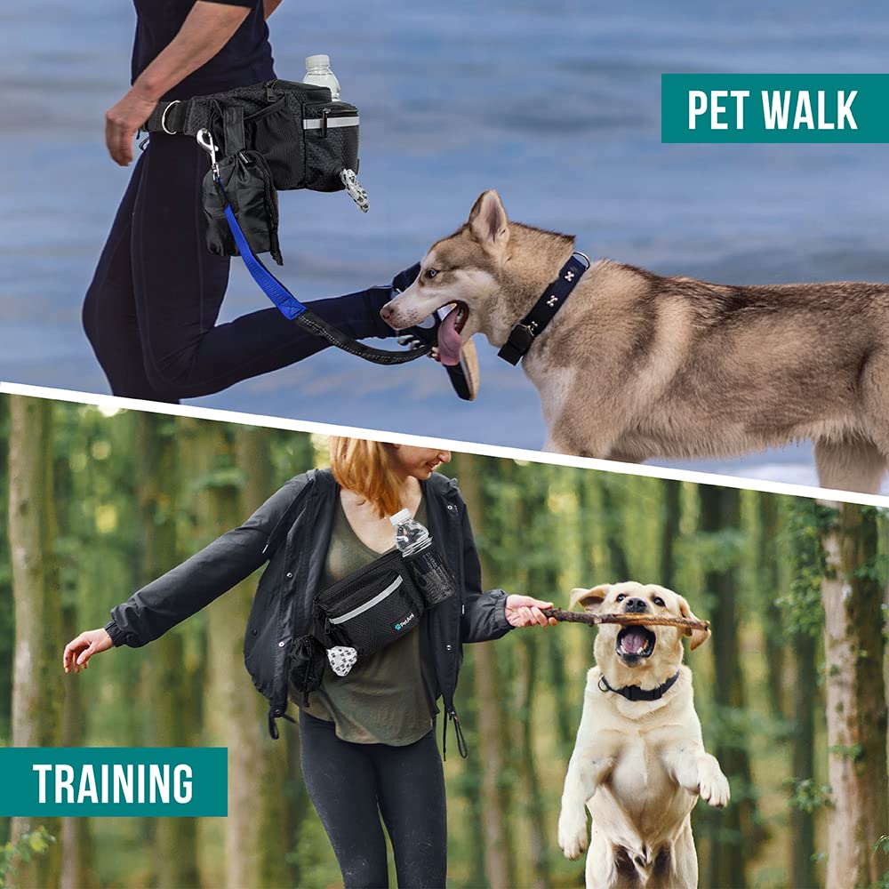 PetAmi dog fanny pack dual mesh pockets for water and bags