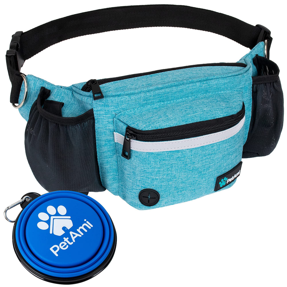 PetAmi dog fanny pack front pocket showing roomy storage for treats and essentials.
