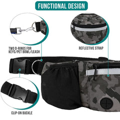 PetAmi Dog Fanny Pack built-in poop bag dispenser for clean parks