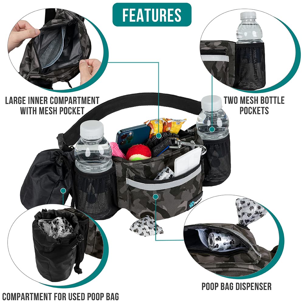 PetAmi Dog Fanny Pack water bottle holder keeps hydration handy