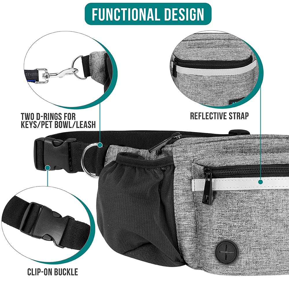 PetAmi fanny pack water bottle holder for on-the-go hydration