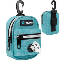 PetAmi dog poop bag holder clip attaches to a leash for hands-free cleanup.