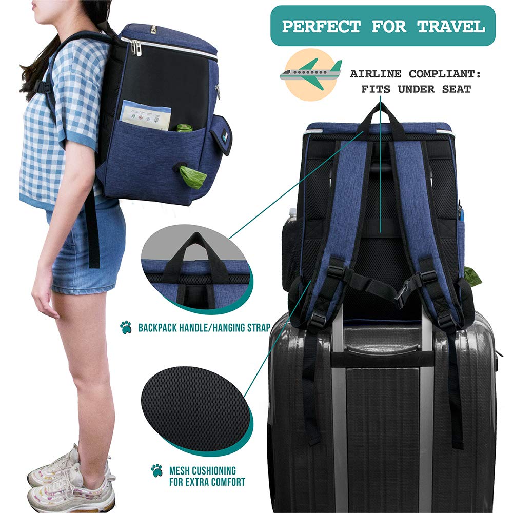 PetAmi Dog Travel Gear includes two food containers and collapsible bowls for meals on the go.