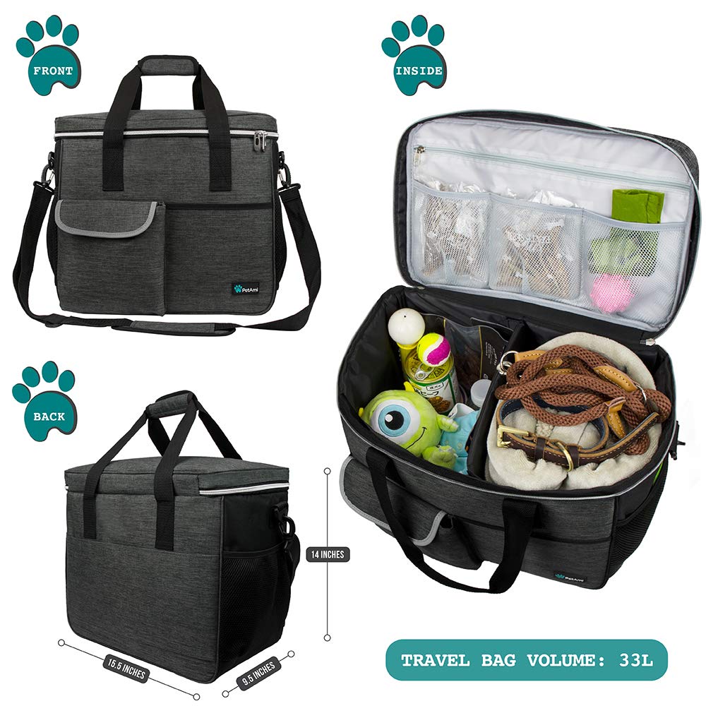 PetAmi Dog Travel Bag food containers organize meals on trips