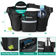 PetAmi dual bungee leash absorbs pulls, helping you stay balanced on busy sidewalks.