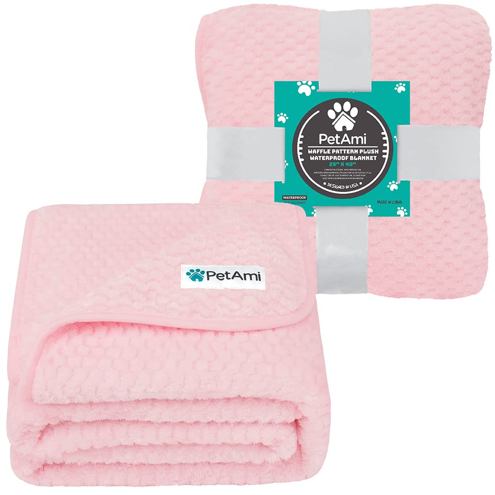 PetAmi edge-stitch couch protector dog blanket highlighting durable edge stitching