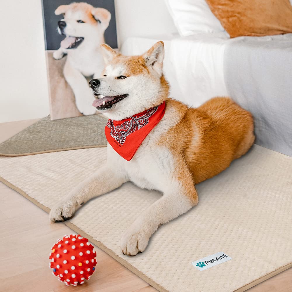PetAmi edge stitch durable blanket stands up to chewing and daily use.