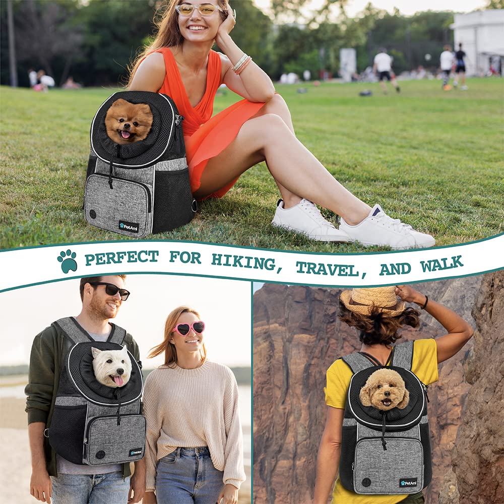 PetAmi front carrier with front and side pockets for essentials