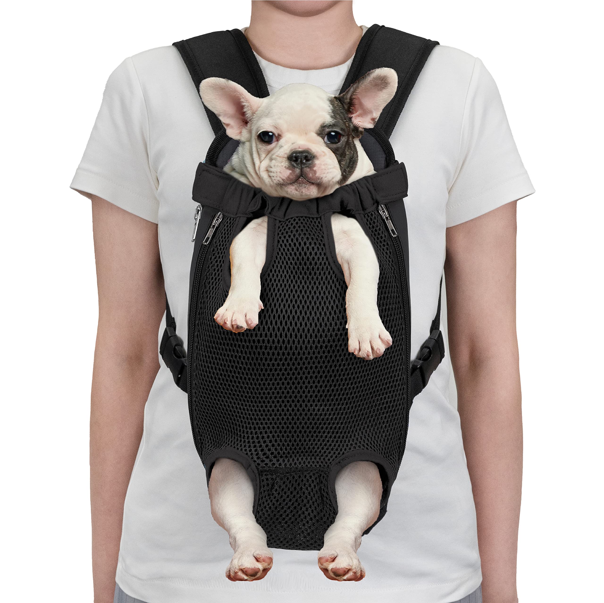 PetAmi front-dog-carrier adjustable harness detail supports secure, easy pet transport.
