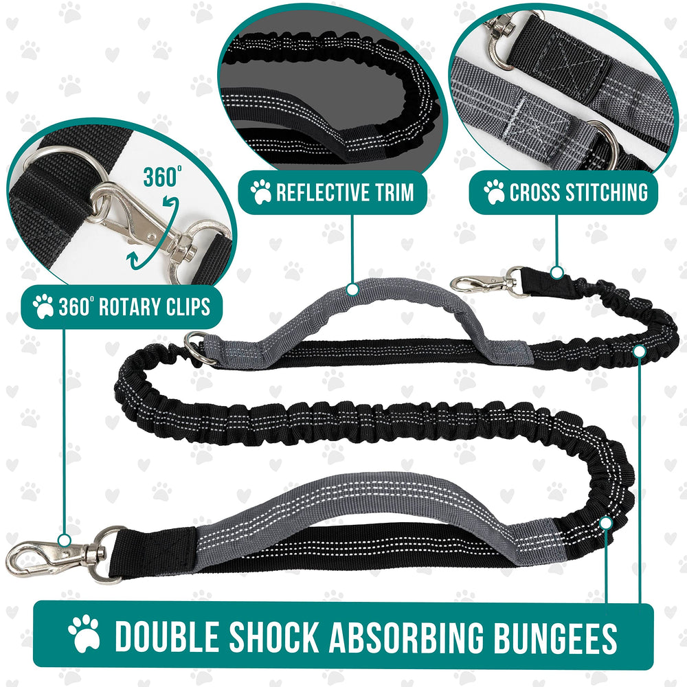 PetAmi dual padded handles offer comfortable grip on runs.