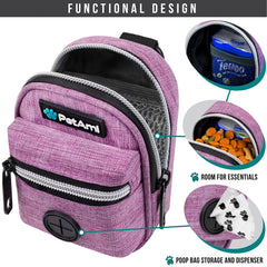 PetAmi leash clip-on poop bag holder keeps bags within reach.