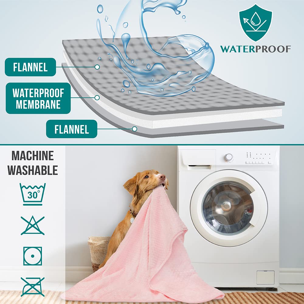 PetAmi machine-washable dog blanket demonstrating easy cleaning