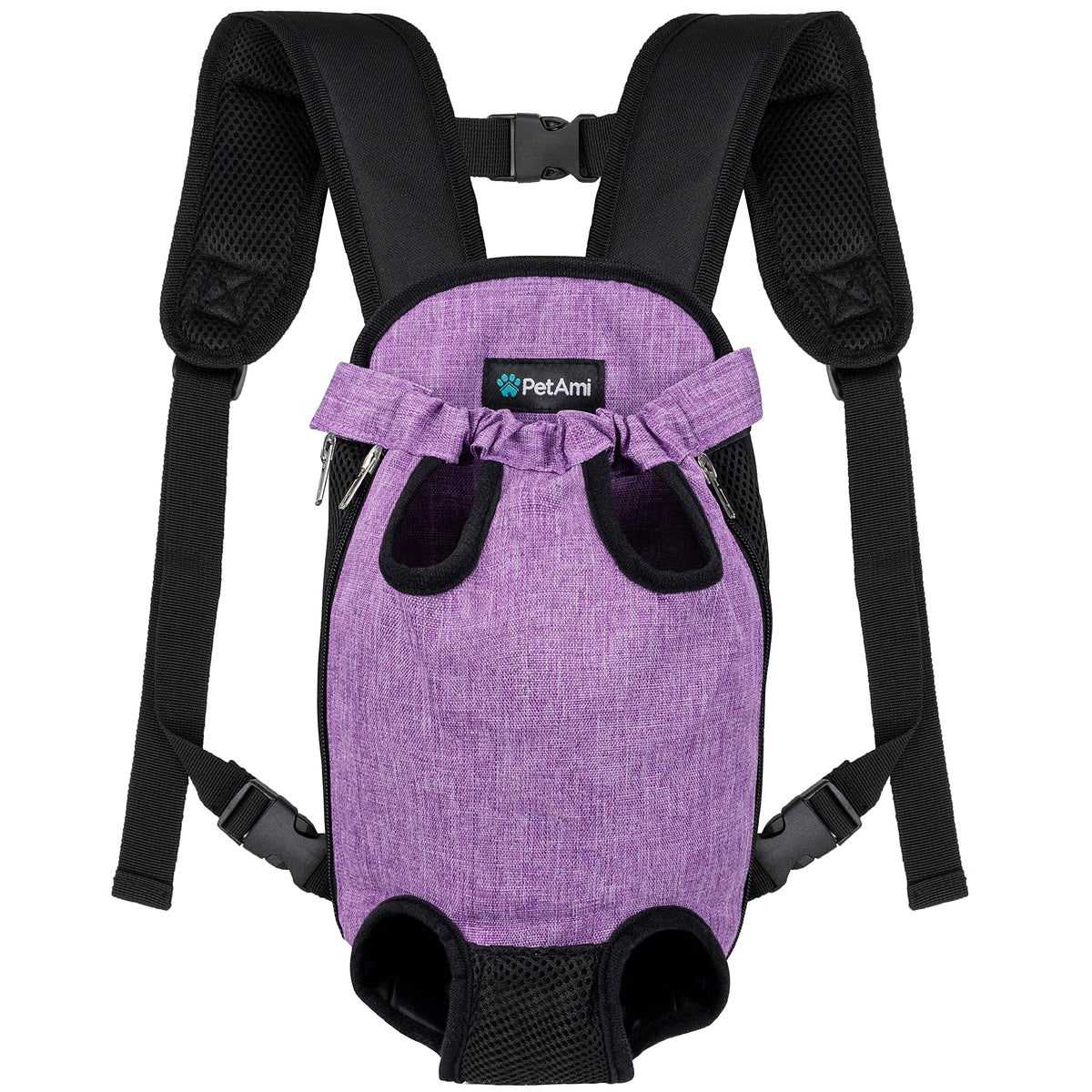 PetAmi mochila portadora para perro, diseño frontal para paseos cómodos.