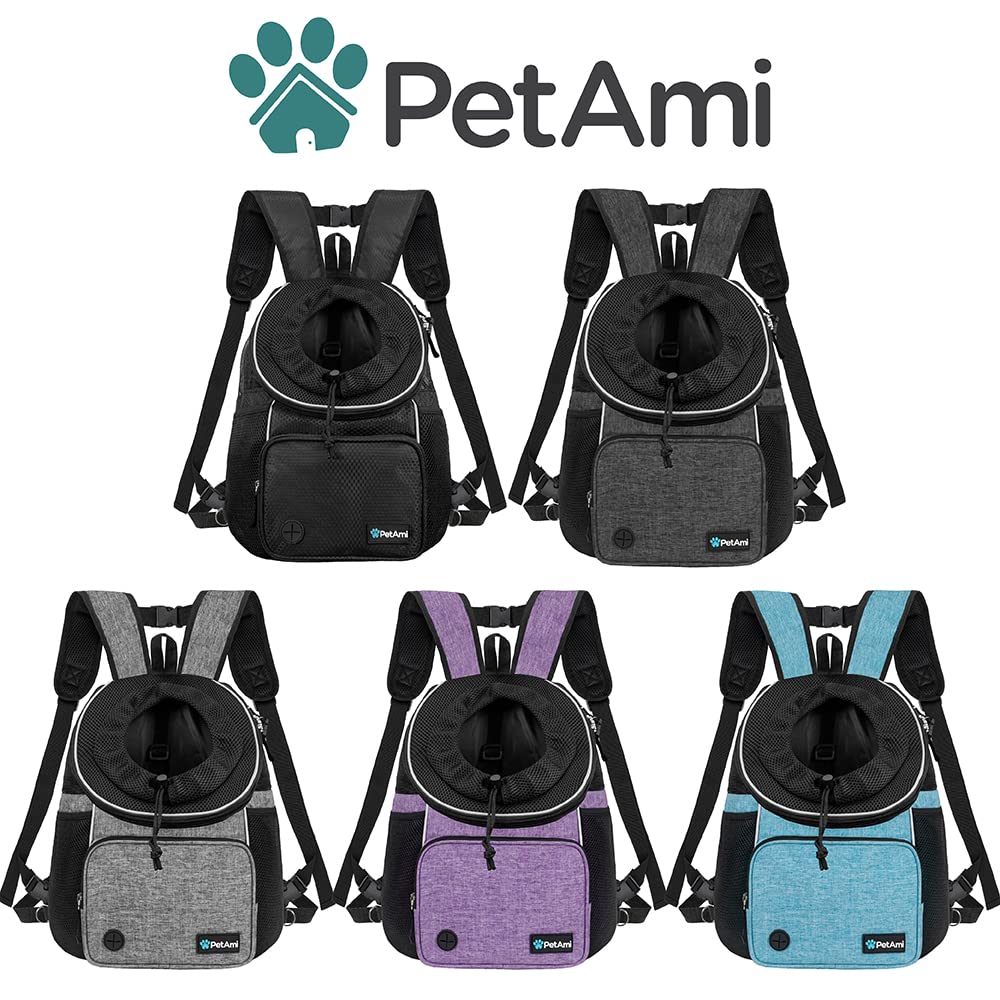 PetAmi dog and cat carrier fits small to medium pets with adjustable fit.