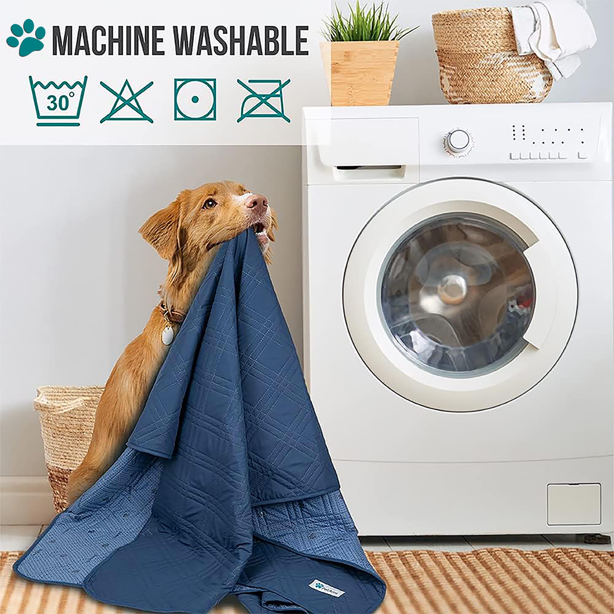 PetAmi pet-hair-repellent couch cover helps keep living spaces tidy.