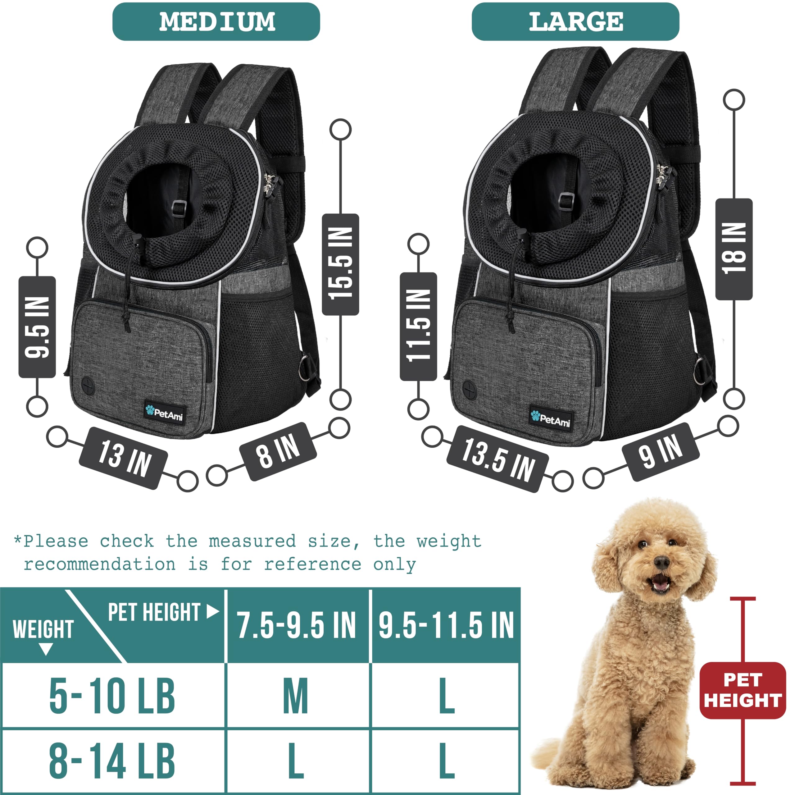PetAmi poop bag dispenser pocket for quick cleanups during walks.