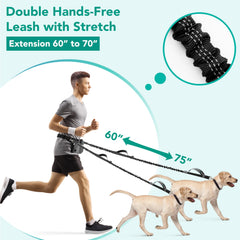 PetAmi premium hands-free dog leash water bottle pocket keeps hydration within reach