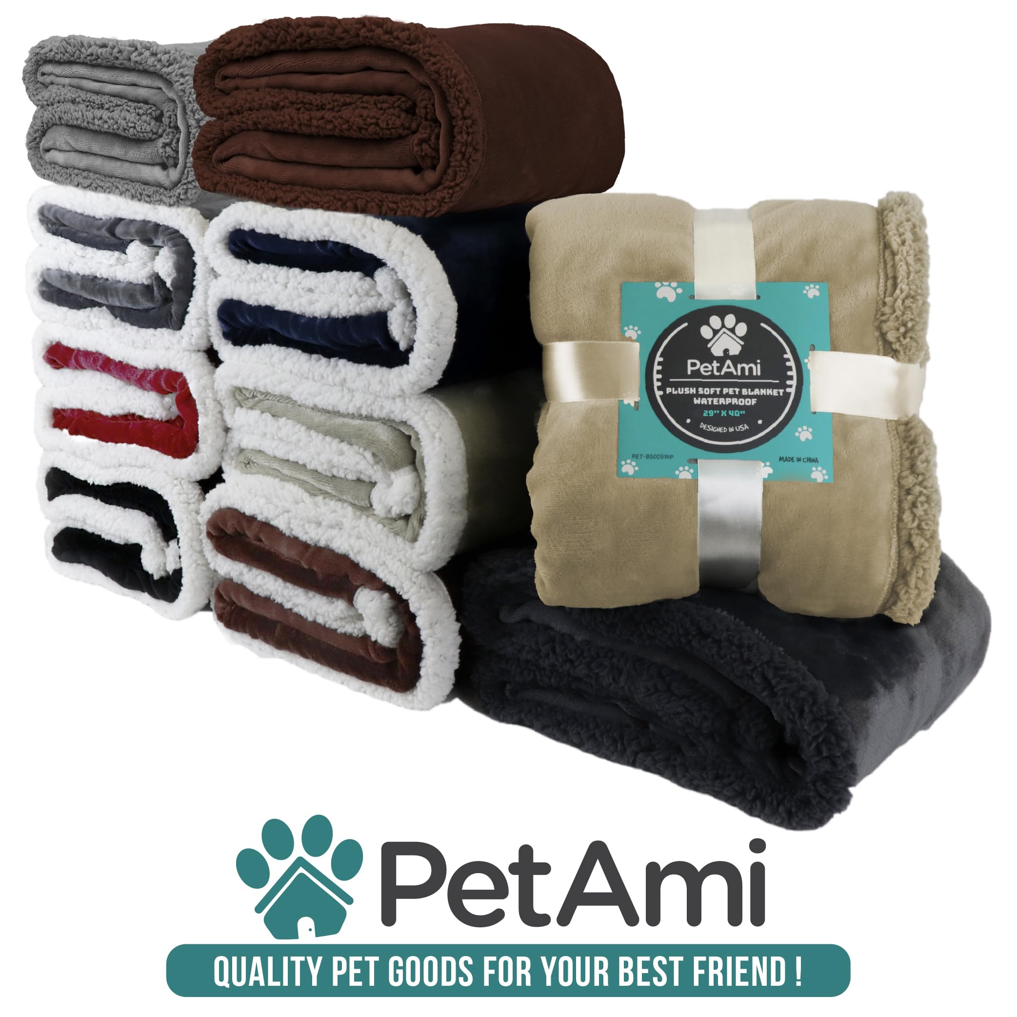 PetAmi protective couch blanket shielding furniture from shedding and accidents.