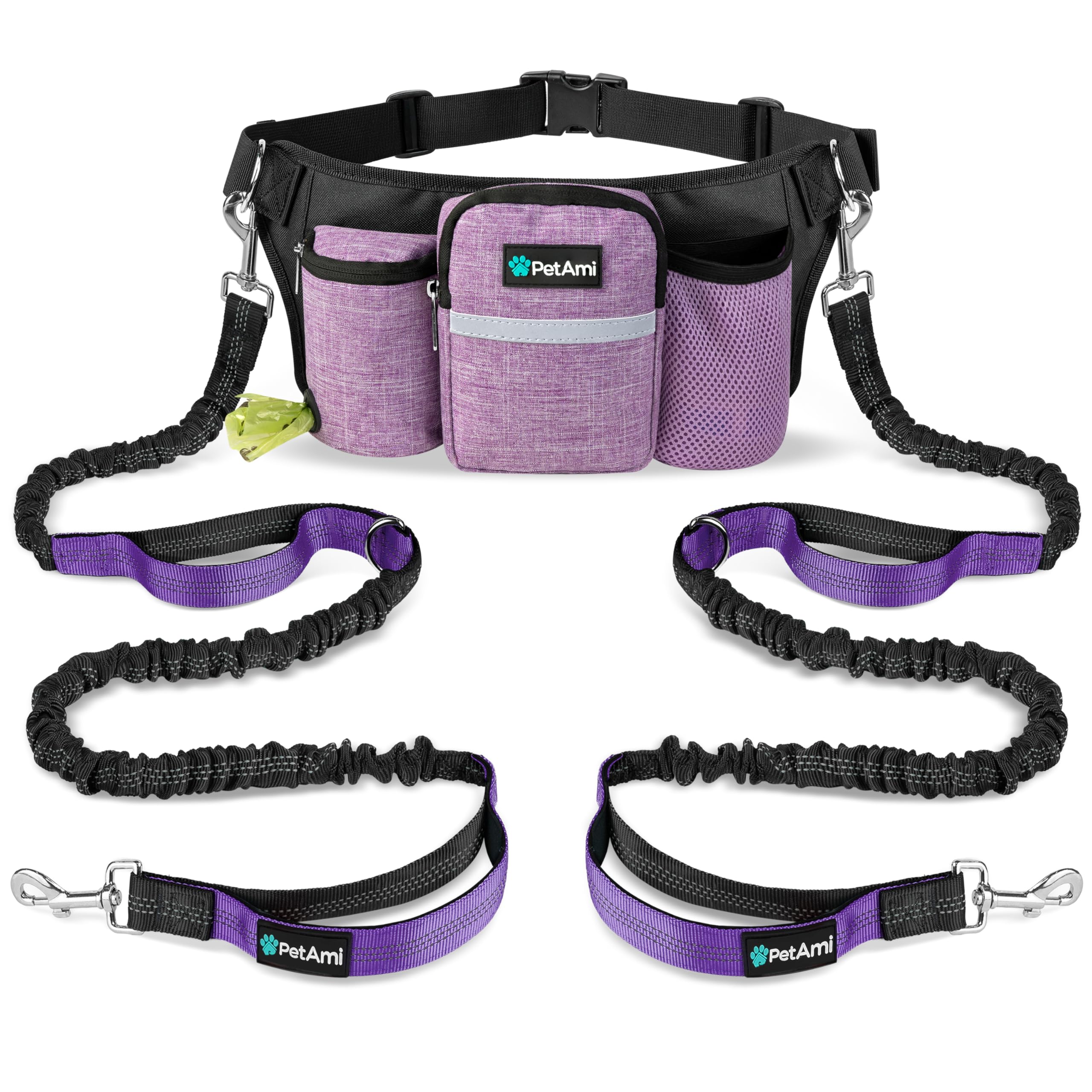 PetAmi Purple Fanny Pack stylish durable gear to keep essentials organized.