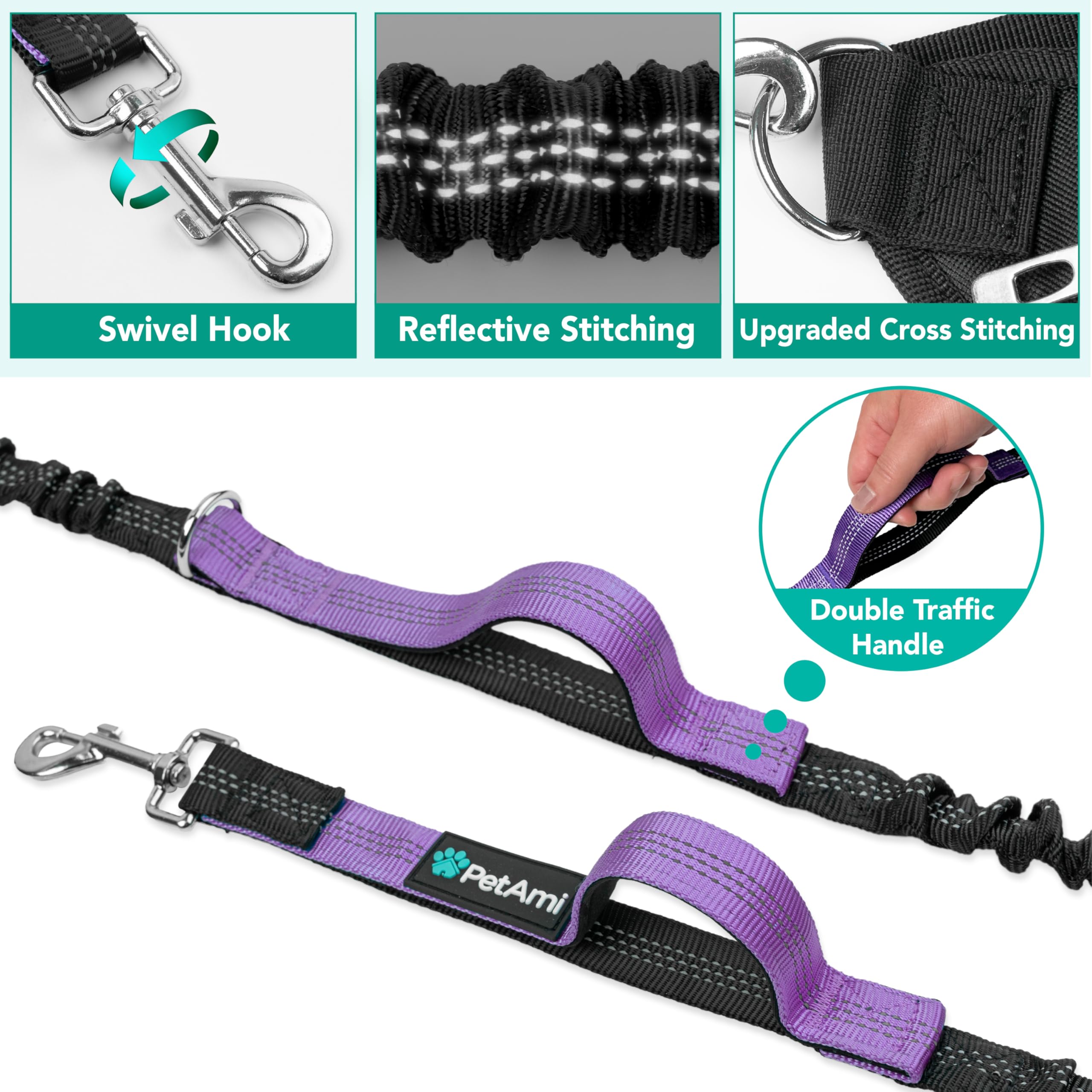PetAmi Reflective Pockets high-visibility storage for safe night walks.