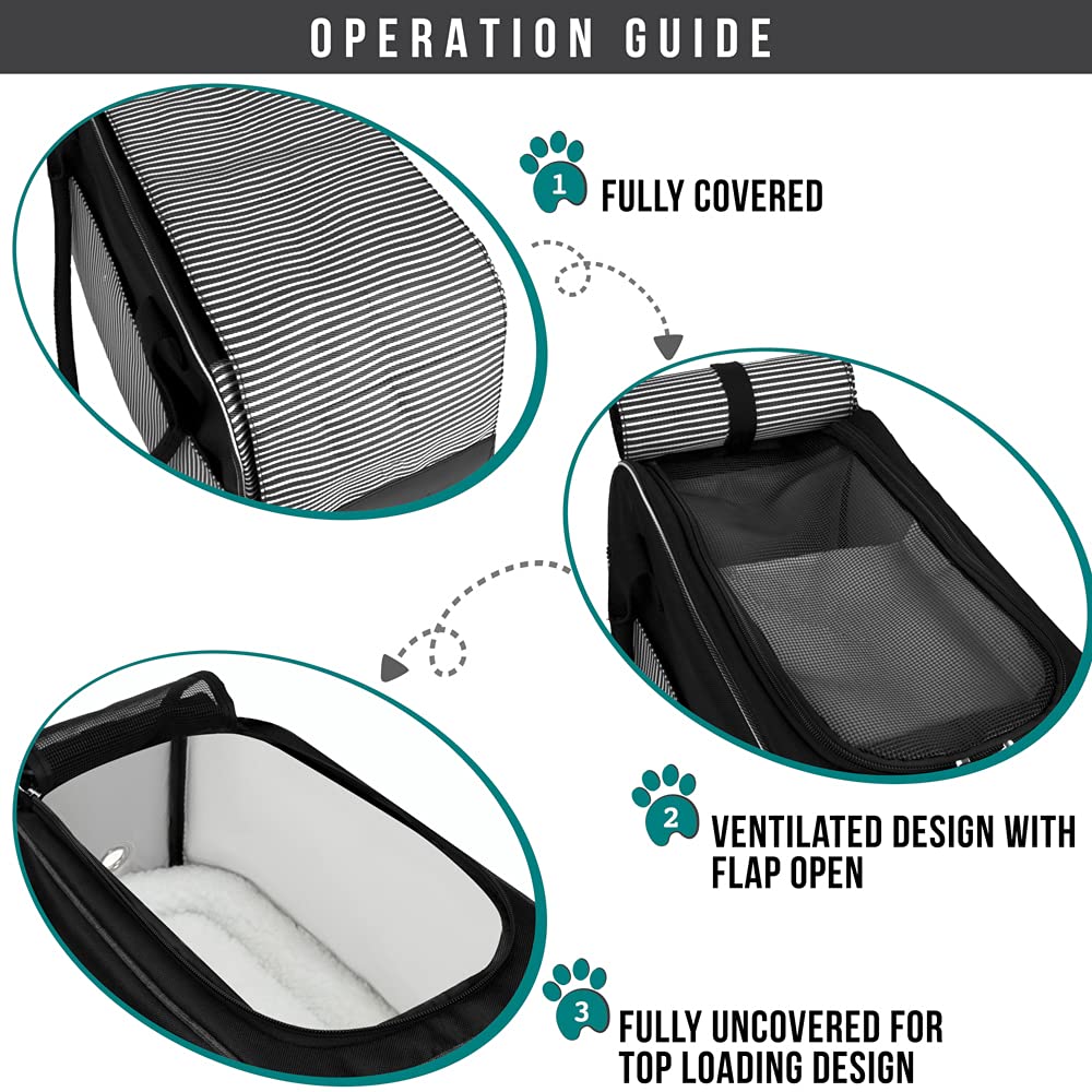 PetAmi removable sherpa bed inside carrier offers cozy naps during trips