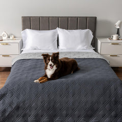 PetAmi reversible furniture protector gray showing two color options