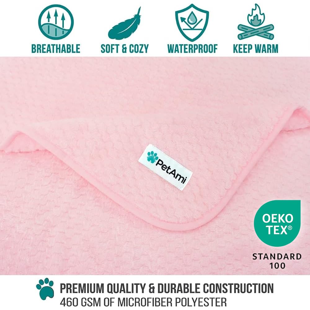 PetAmi reversible waffle blanket dog blanket displaying dual-sided warmth and texture