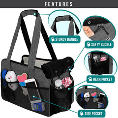 PetAmi small dog purse carrier breathable mesh panels optimize airflow during trips.