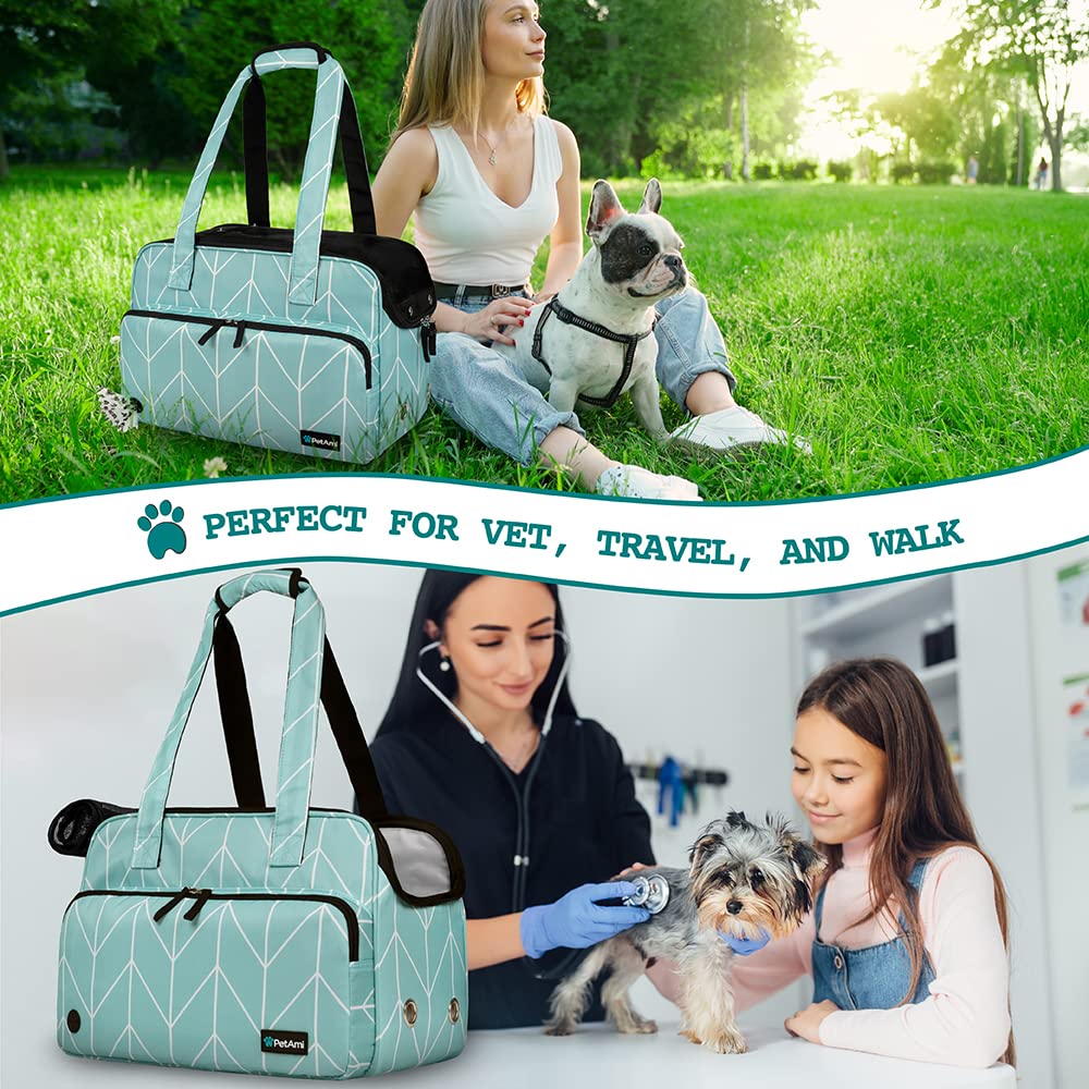 PetAmi carrier safety buckle and reinforced structure prevent escapes