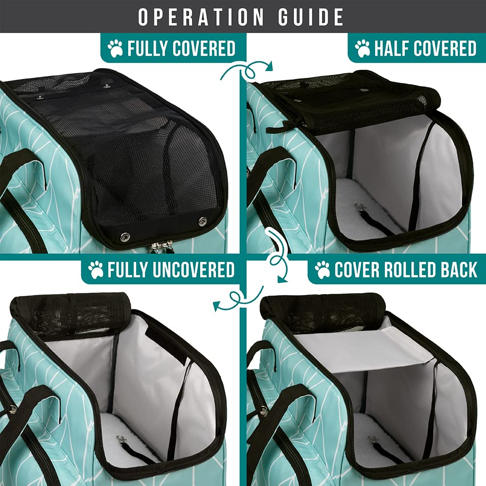 PetAmi carrier with poop bag dispenser and handy pockets for supplies