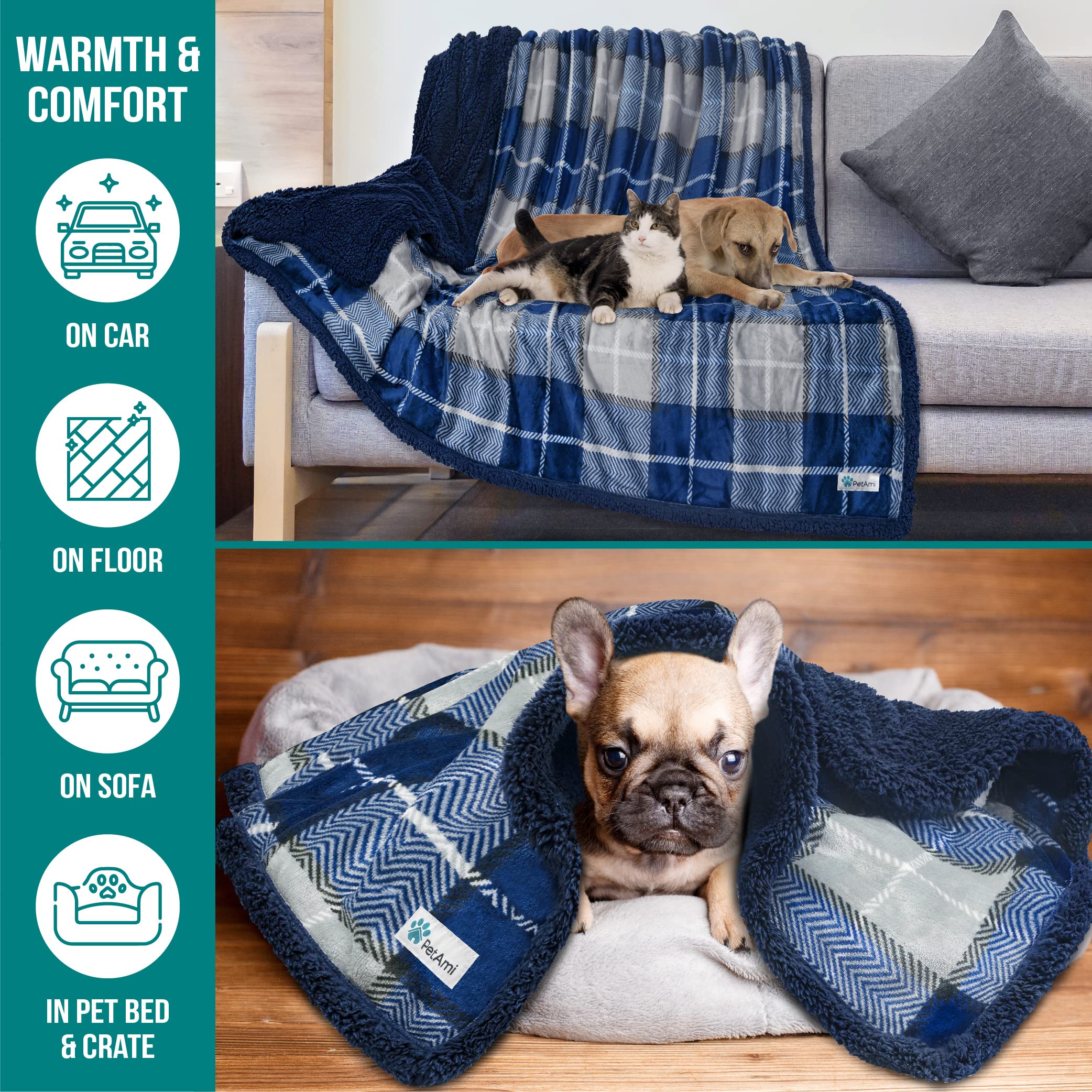 PetAmi travel-friendly blanket stays lightweight for trips and car rides