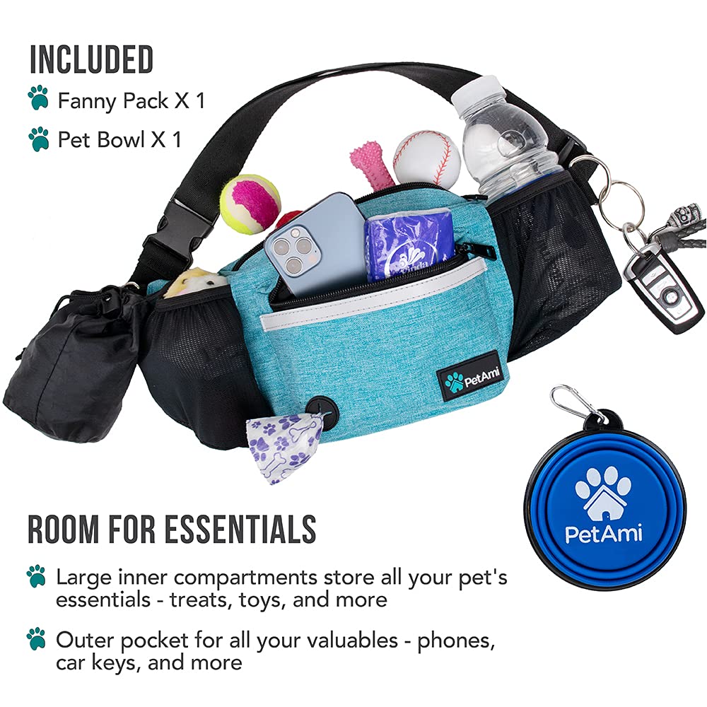 PetAmi treat pouch for dog walking with quick access to snacks during training.