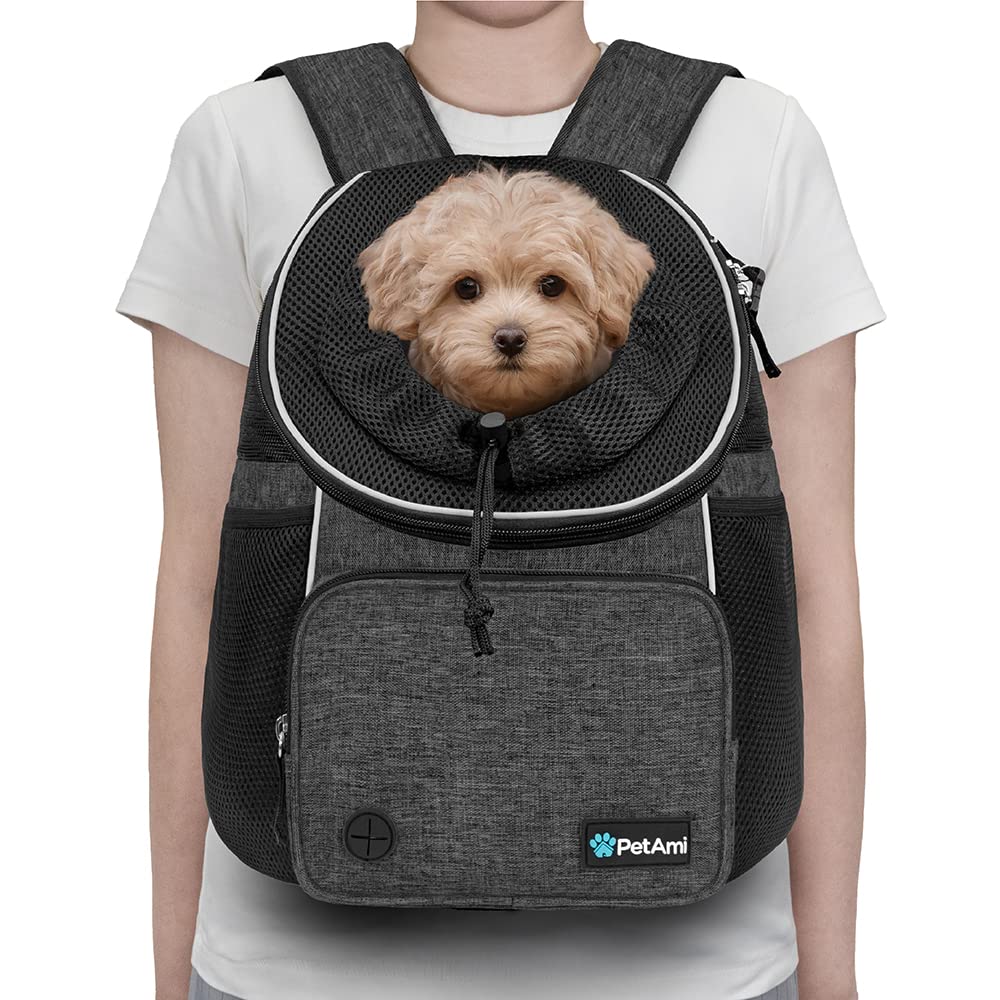 PetAmi ventilated back padding and straps provide comfortable support on long hikes.
