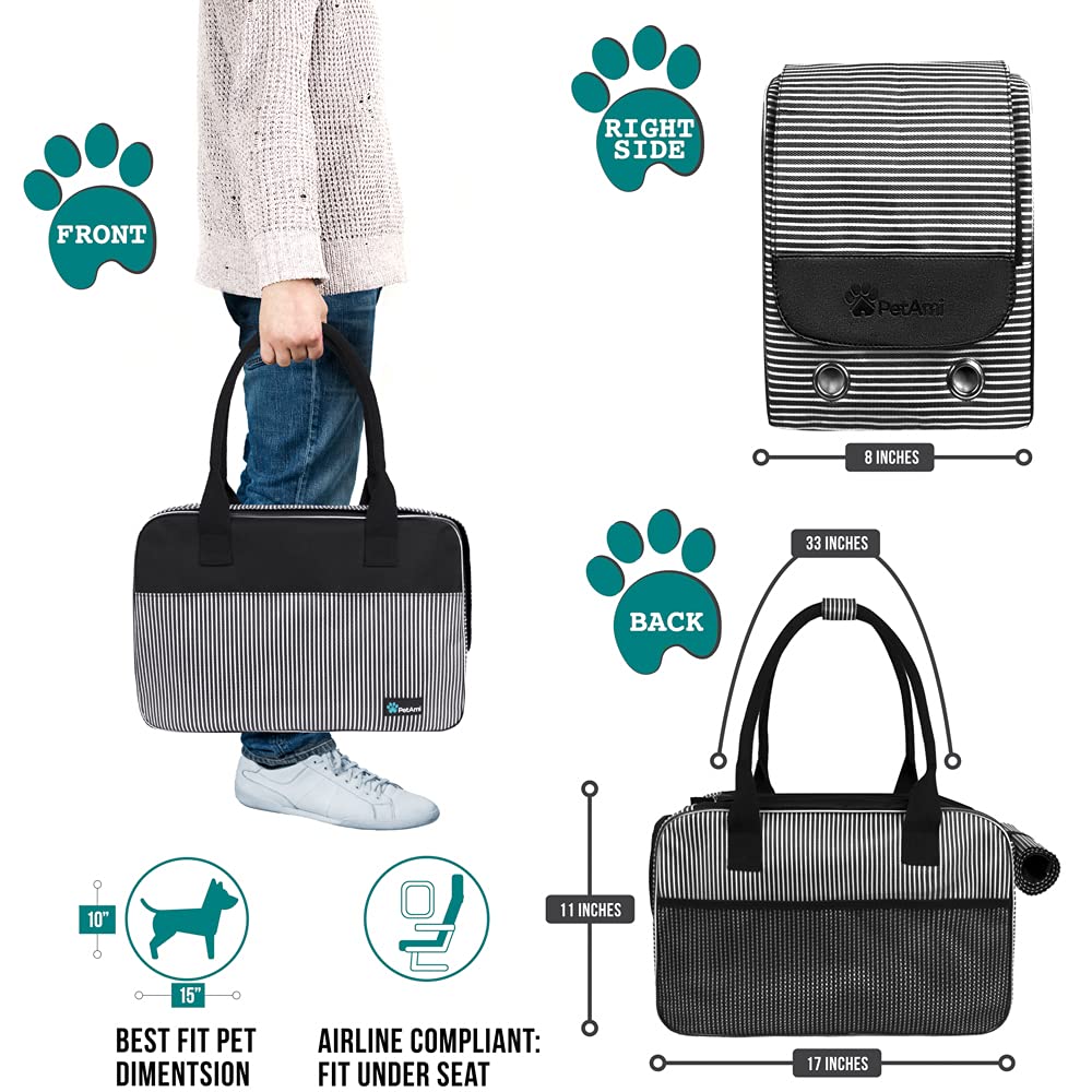 PetAmi ventilated mesh dog carrier for breathable airflow and comfort