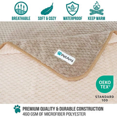 PetAmi blanket closeup fabric shows soft fleece and durable weave.