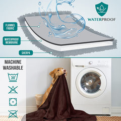 PetAmi waterproof dog blanket machine washable for easy cleanup after adventures.
