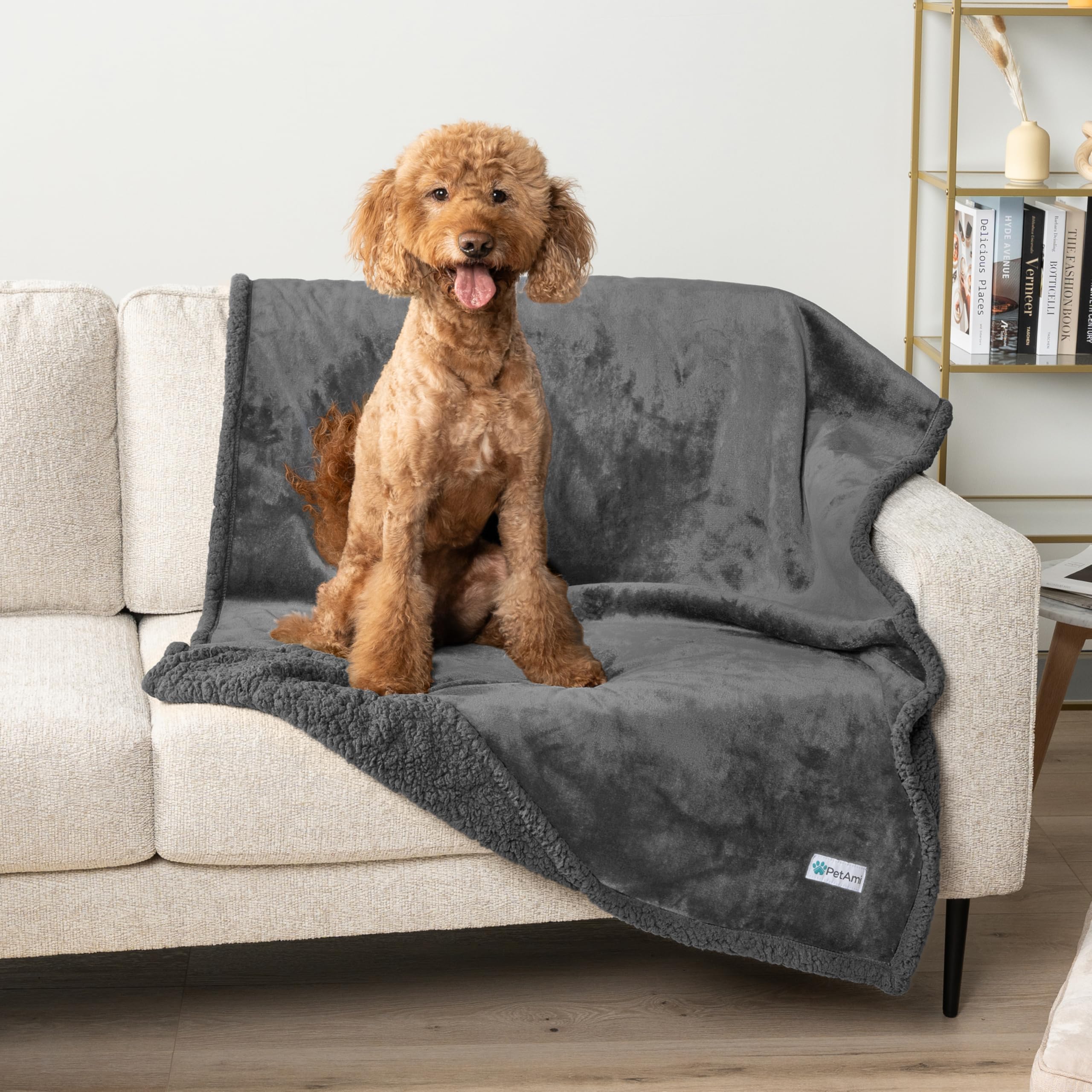 PetAmi 90x90 large blanket fits queen bed coverage and surfaces