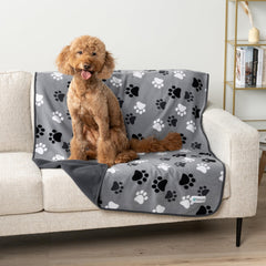 PetAmi waterproof pet blanket reversible fleece for cozy snuggles.