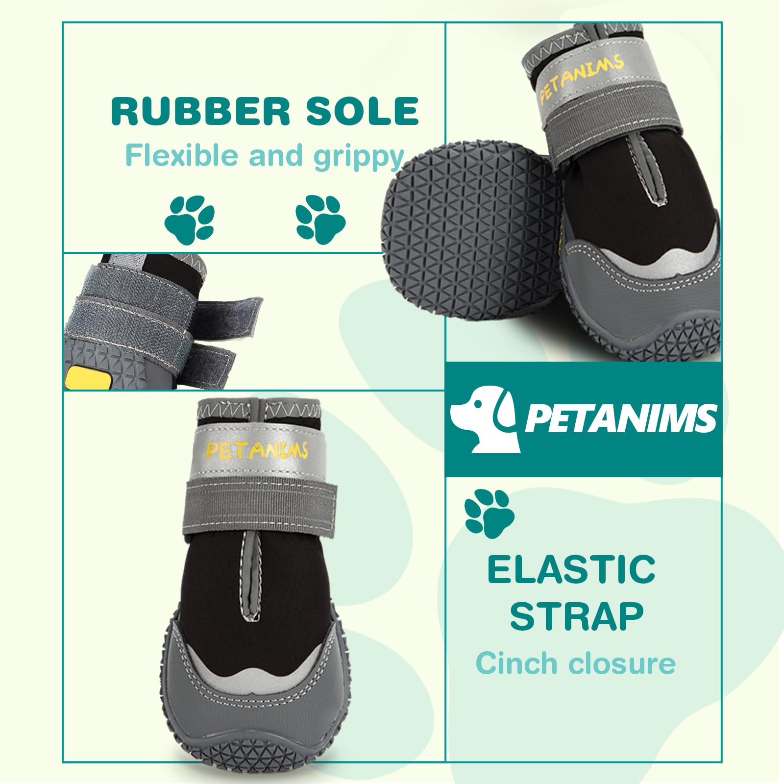 Petanims stylish soft fabric dog shoes are machine washable