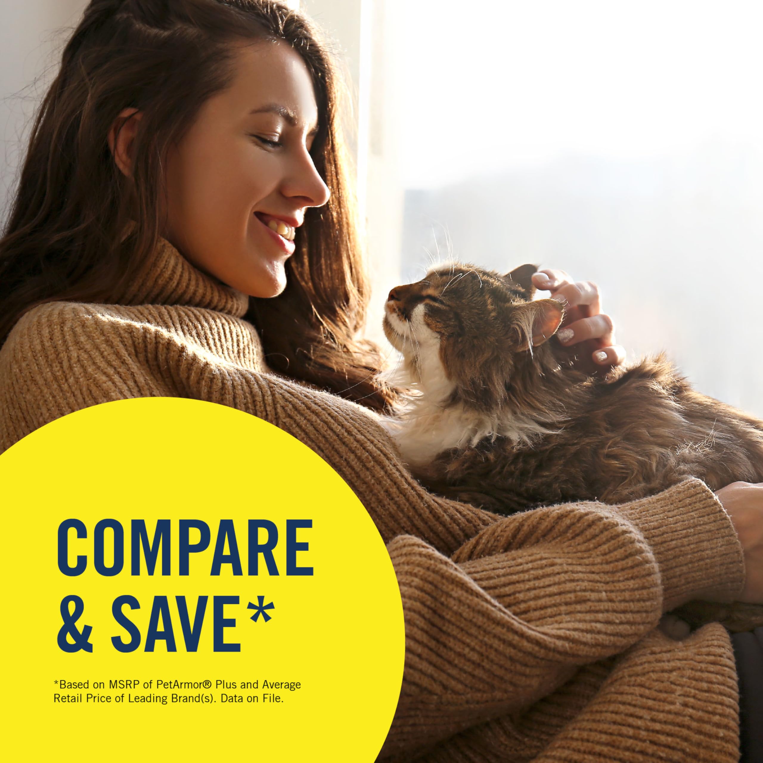 PetArmor Plus cat owner applying treatment captures simple at-home care.