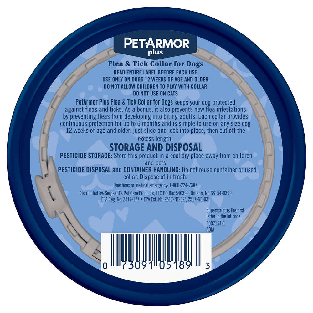 PetArmor Plus dog collar is water-resistant for outdoor use.