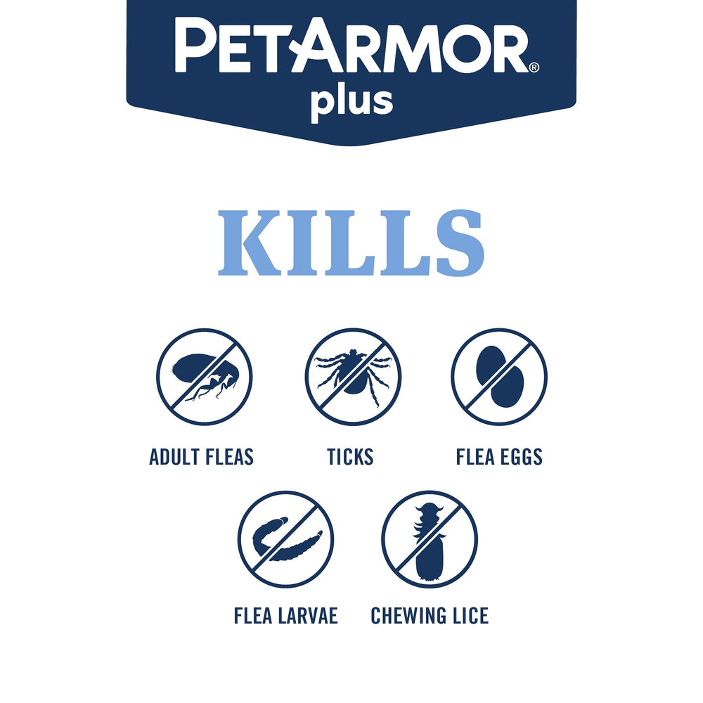 PetArmor Plus waterproof topical application shows durable protection during rain or baths.