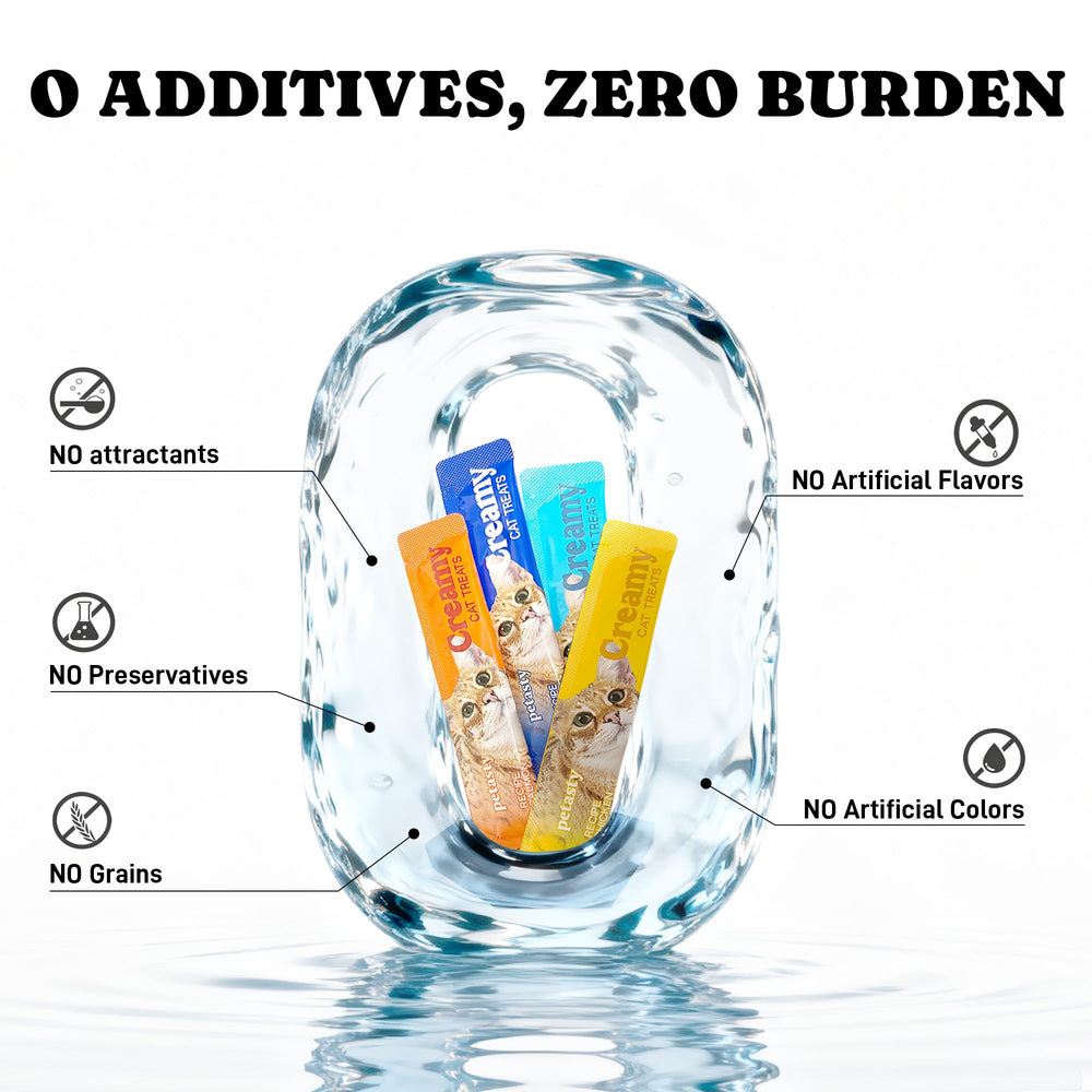 PETASTY Squeezable chicken puree texture highlights moisture-rich snack