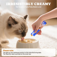 PETASTY Squeezable treat handover illustrates lickable reward for bonding