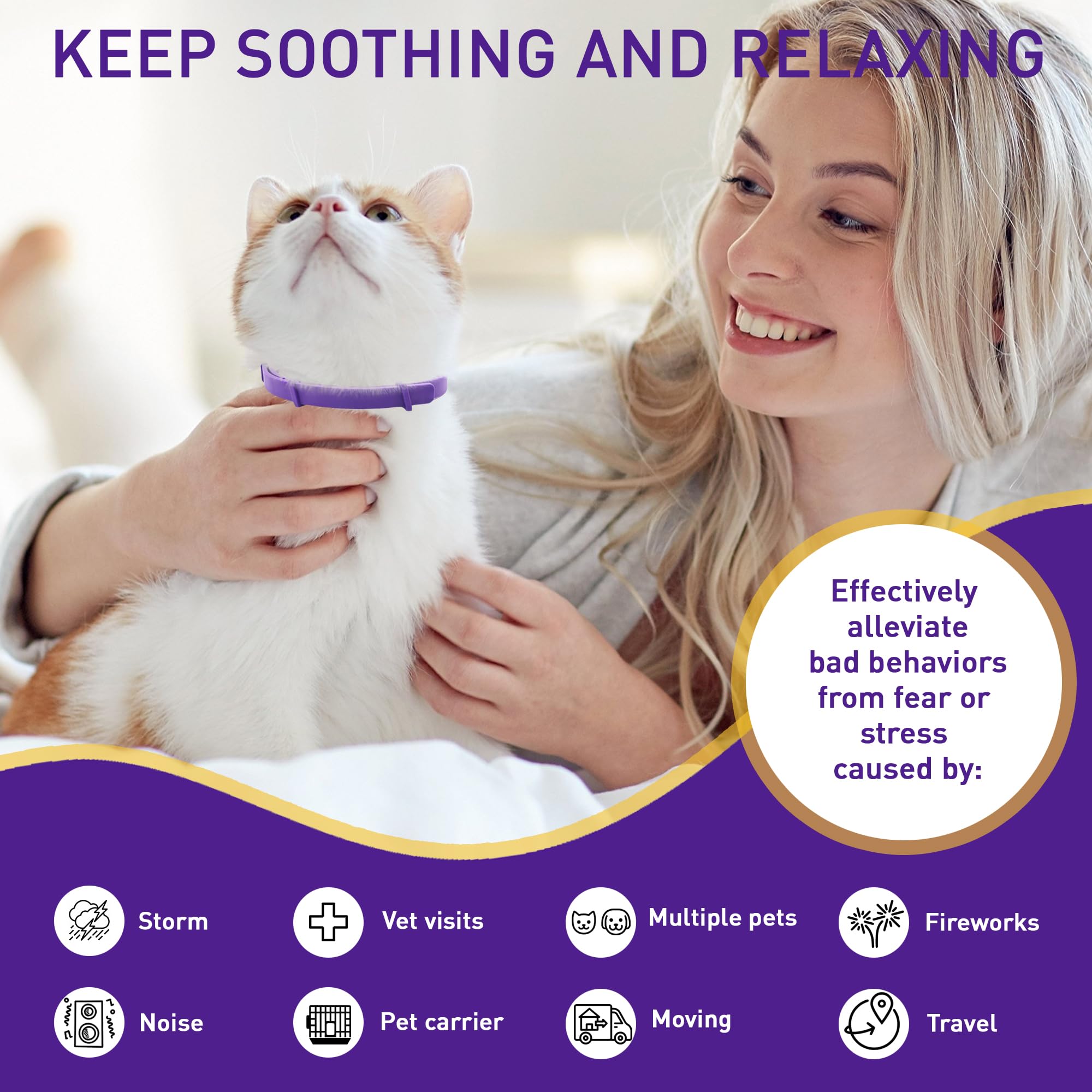 PetAtlas calming-collar closeup-silicone shows soft, comfortable material for daily wear.