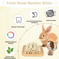 Petawi Sweet Bamboo Chew Sticks rabbit-chewing scene highlights boredom relief